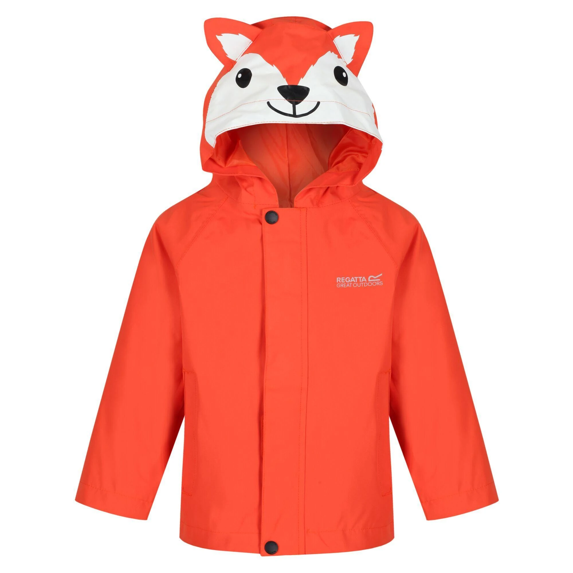 Regatta Childrens/Kids Fox Lightweight Waterproof Jacket (Orange) 3 Regatta Childrens/Kids Fox Lightweight Waterproof Jacket (Orange)