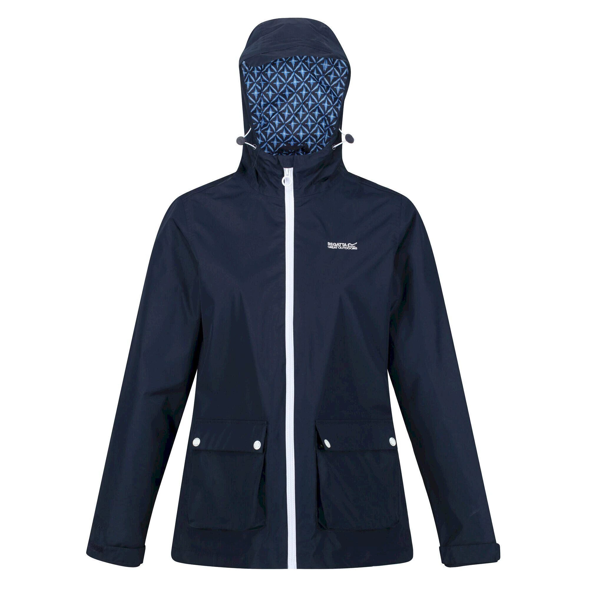 Regatta Womens/Ladies Baysea Tile Waterproof Jacket (Navy) 3 Regatta Womens/Ladies Baysea Tile Waterproof Jacket (Navy)