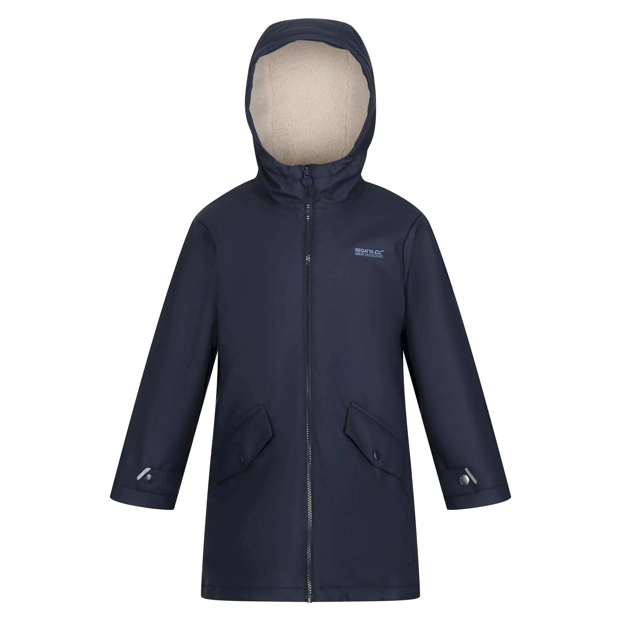 Regatta Childrens/Kids Brynlee Plain Waterproof Jacket (Navy) 3 Regatta Childrens/Kids Brynlee Plain Waterproof Jacket (Navy)
