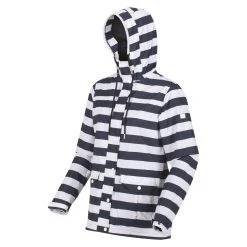 Regatta Womens/Ladies Bayarma Striped Lightweight Waterproof Jacket (Navy/White) -jacket shop k6767f90de46ff91e44788f4730da50ce