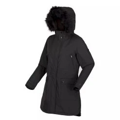 Regatta Womens/Ladies Sabinka Faux Fur Trim Parka (Slate Blue) -jacket shop k67bb162f32a719842562611fdda39853