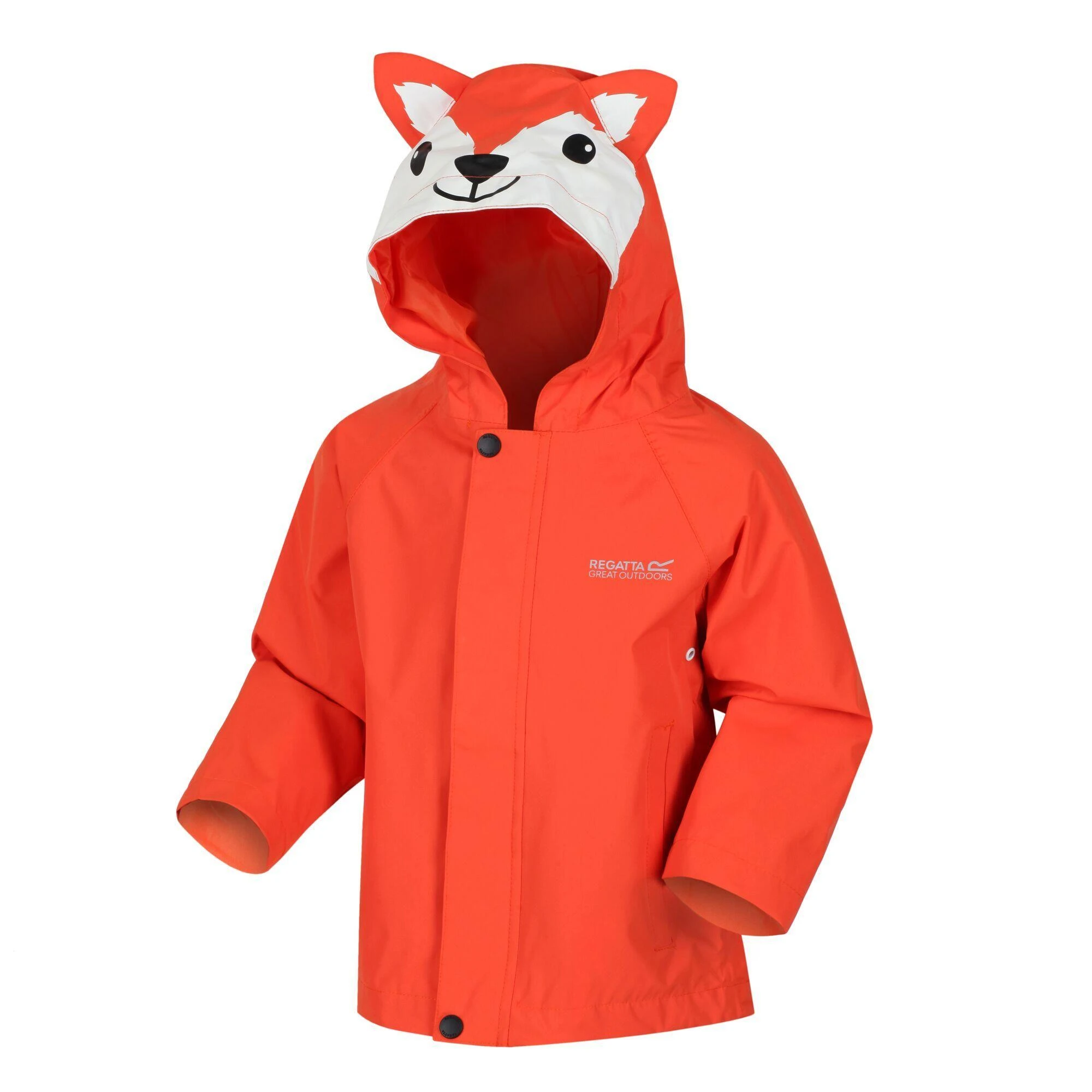 Regatta Childrens/Kids Fox Lightweight Waterproof Jacket (Orange) 4 Regatta Childrens/Kids Fox Lightweight Waterproof Jacket (Orange) - Image 2