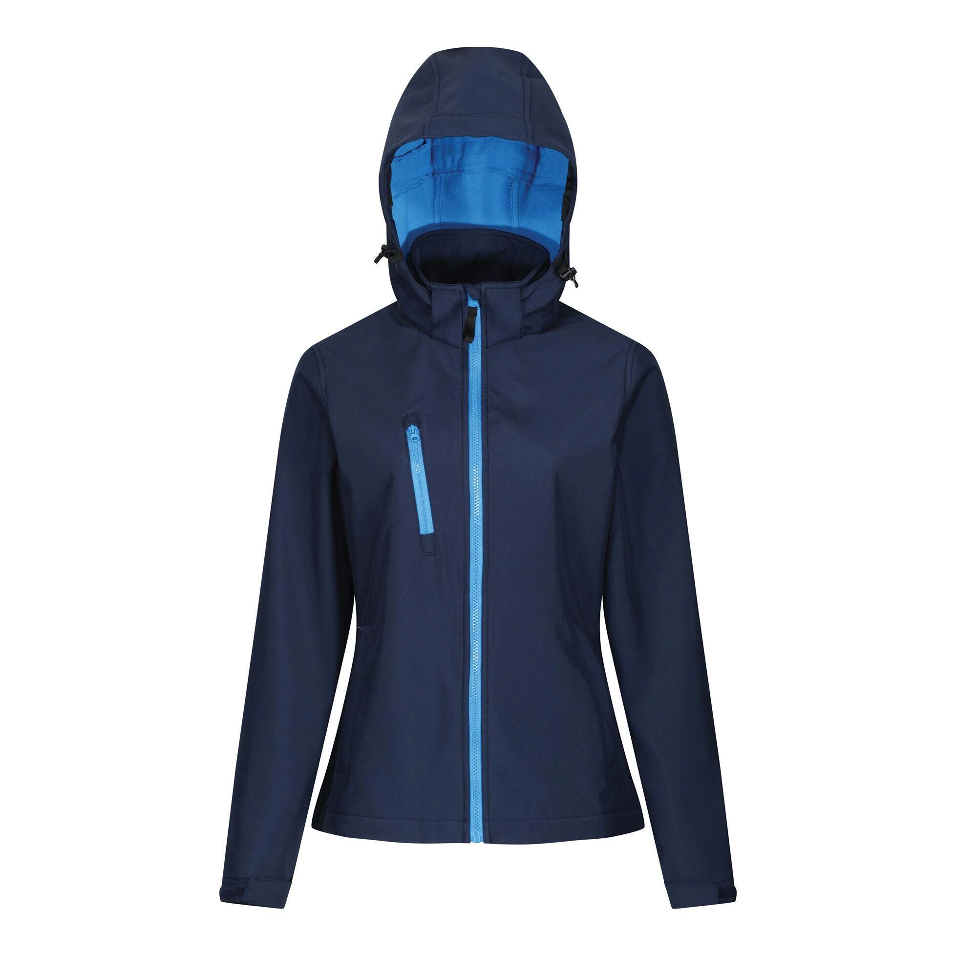 Regatta Womens/Ladies Venturer 3 Layer Membrane Soft Shell Jacket (French Blue/Navy) 16 Regatta Womens/Ladies Venturer 3 Layer Membrane Soft Shell Jacket (French Blue/Navy) - Image 14