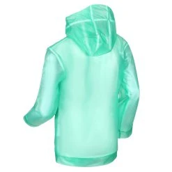 Regatta Childrens/Kids Hallow Transparent Hooded Waterproof Jacket (Ice Green) -jacket shop k73b3c9a7541040870f5d71ee99b1996d