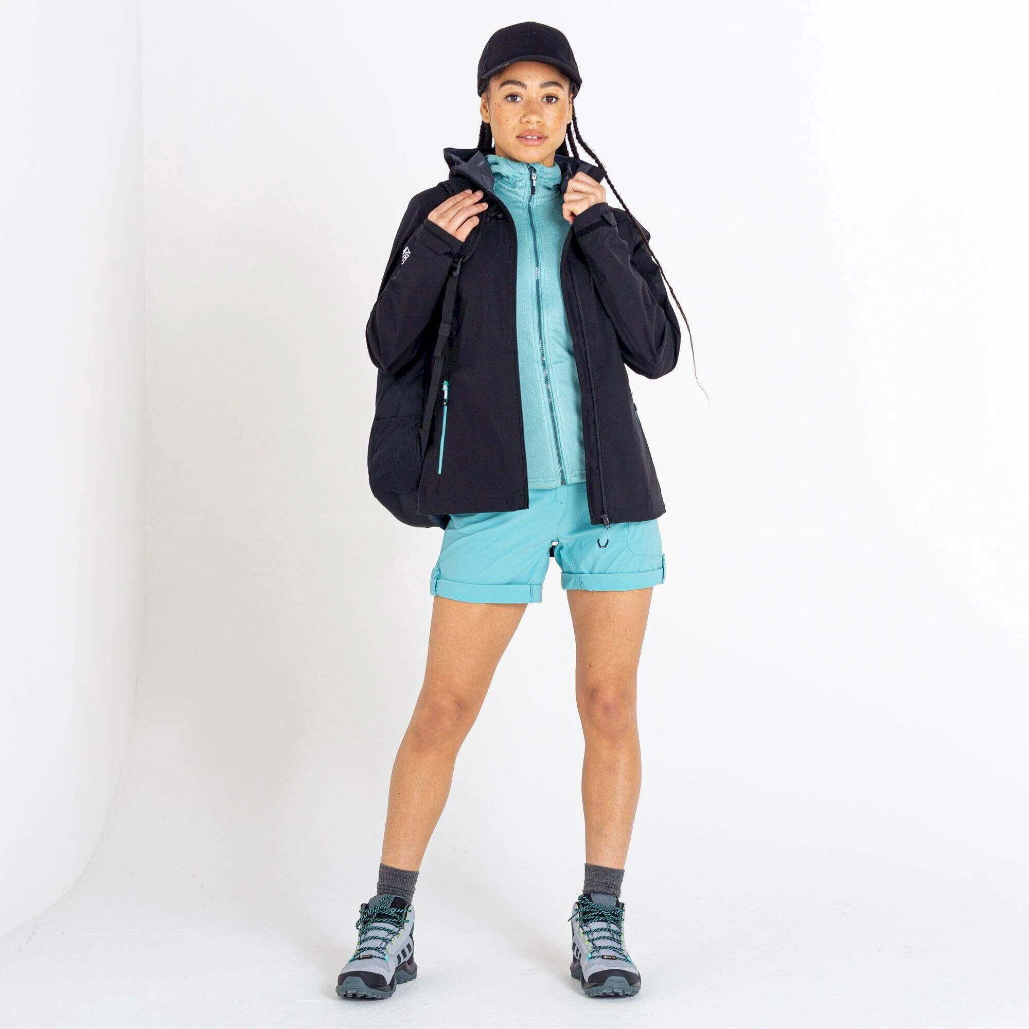 Dare 2b Womens/Ladies Anew Recycled Waterproof Jacket (Black) 6 Dare 2b Womens/Ladies Anew Recycled Waterproof Jacket (Black) - Image 4