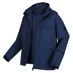 Regatta Mens Britely Torch 3 In 1 Waterproof Jacket (Black) -jacket shop k779c03c10347b4994c60e54dea7889fc