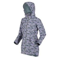 Regatta Childrens/Kids Talei Floral Waterproof Jacket (Balsam Green) -jacket shop k78ee41408a162e9587a11ecbef7c4abc