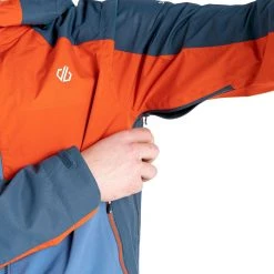 Dare 2b Mens Touchpoint II Waterproof Jacket (Burnt Salmon/Stellar Blue) -jacket shop k7bcc354ac3cc513b197756a016ee586b