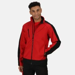 Regatta Mens Contrast 3 Layer Softshell Full Zip Jacket (Jet Black/Orient Red) 35 Regatta Mens Contrast 3 Layer Softshell Full Zip Jacket (Jet Black/Orient Red) -jacket shop k7ce1dae56aeb22e5cce4eca67d5595c0
