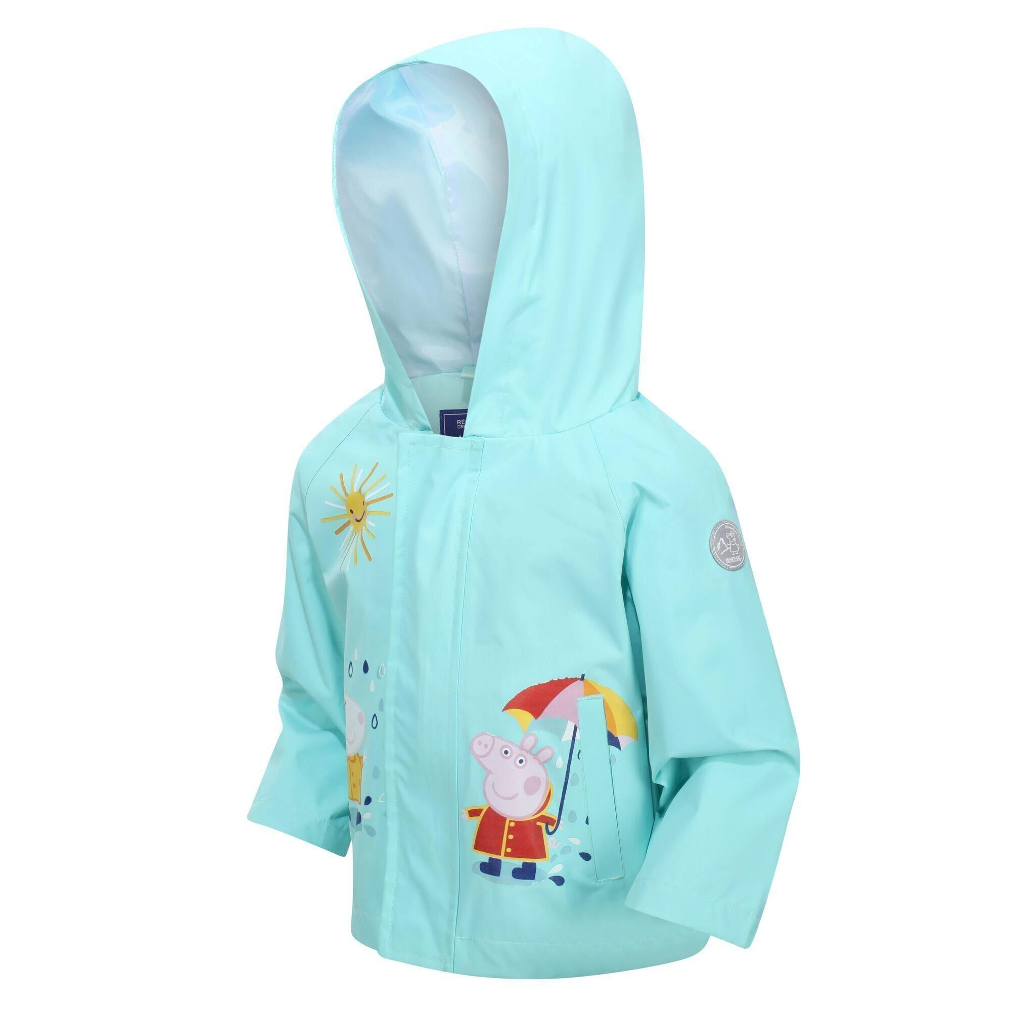 Regatta Childrens/Kids Peppa Pig Waterproof Jacket (Aruba Blue) 6 Regatta Childrens/Kids Peppa Pig Waterproof Jacket (Aruba Blue) - Image 4