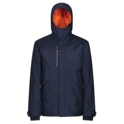 Regatta Mens Thermogen Heated Waterproof Jacket (Navy/Magma Orange)
