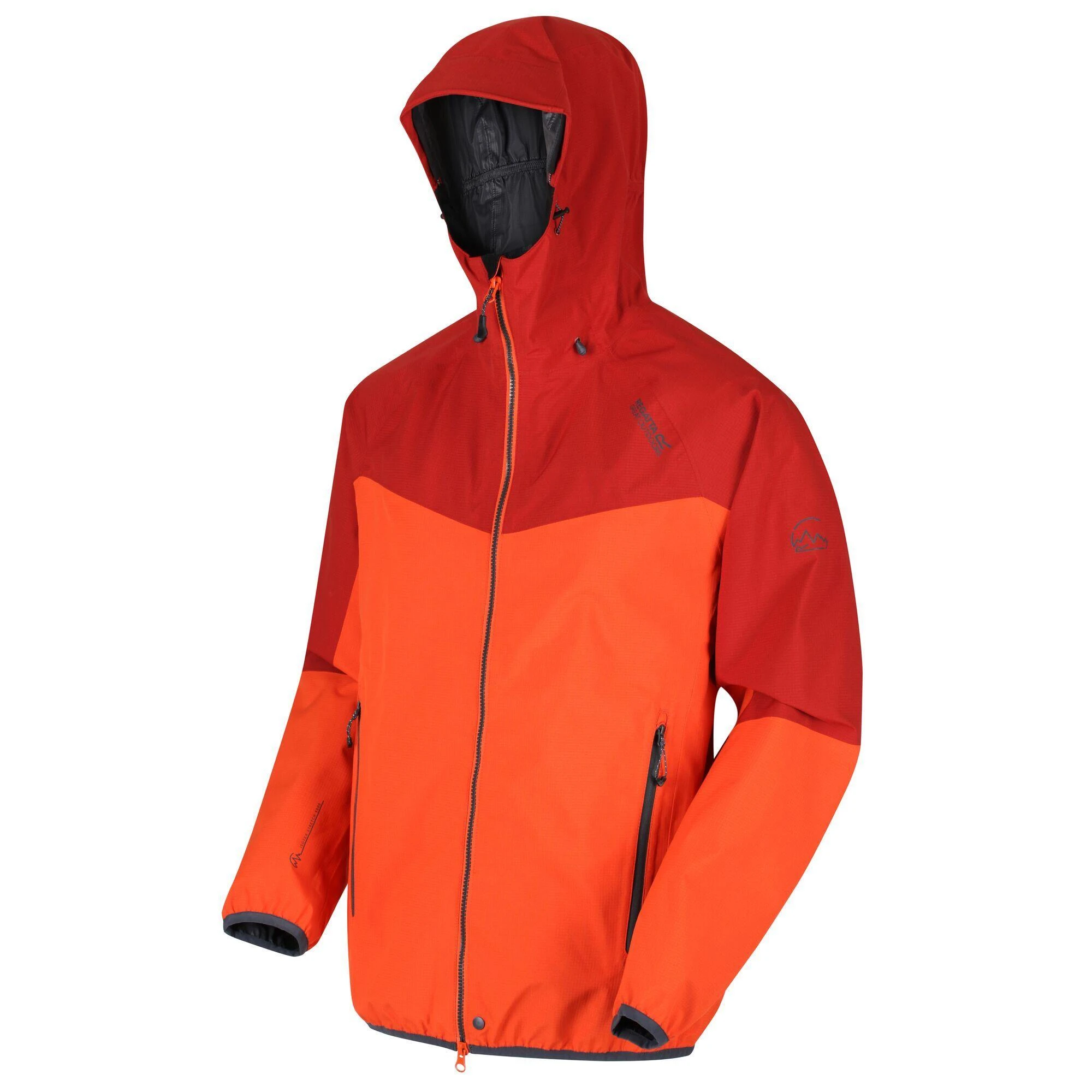 Regatta Great Outdoors Mens Imber II Lightweight Waterproof Jacket (Magma Orange/Burnt 5 Regatta Great Outdoors Mens Imber II Lightweight Waterproof Jacket (Magma Orange/Burnt - Image 3