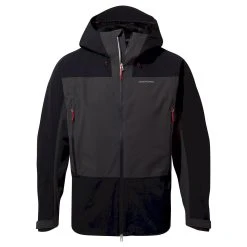 Craghoppers Mens Gryffin Contrast Panel Waterproof Jacket (Black/Black Pepper)
