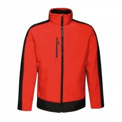 Regatta Mens Contrast 3 Layer Softshell Full Zip Jacket (Jet Black/Orient Red) 34 Regatta Mens Contrast 3 Layer Softshell Full Zip Jacket (Jet Black/Orient Red) -jacket shop k84608f2be0ed68a992e3e96480c7170e