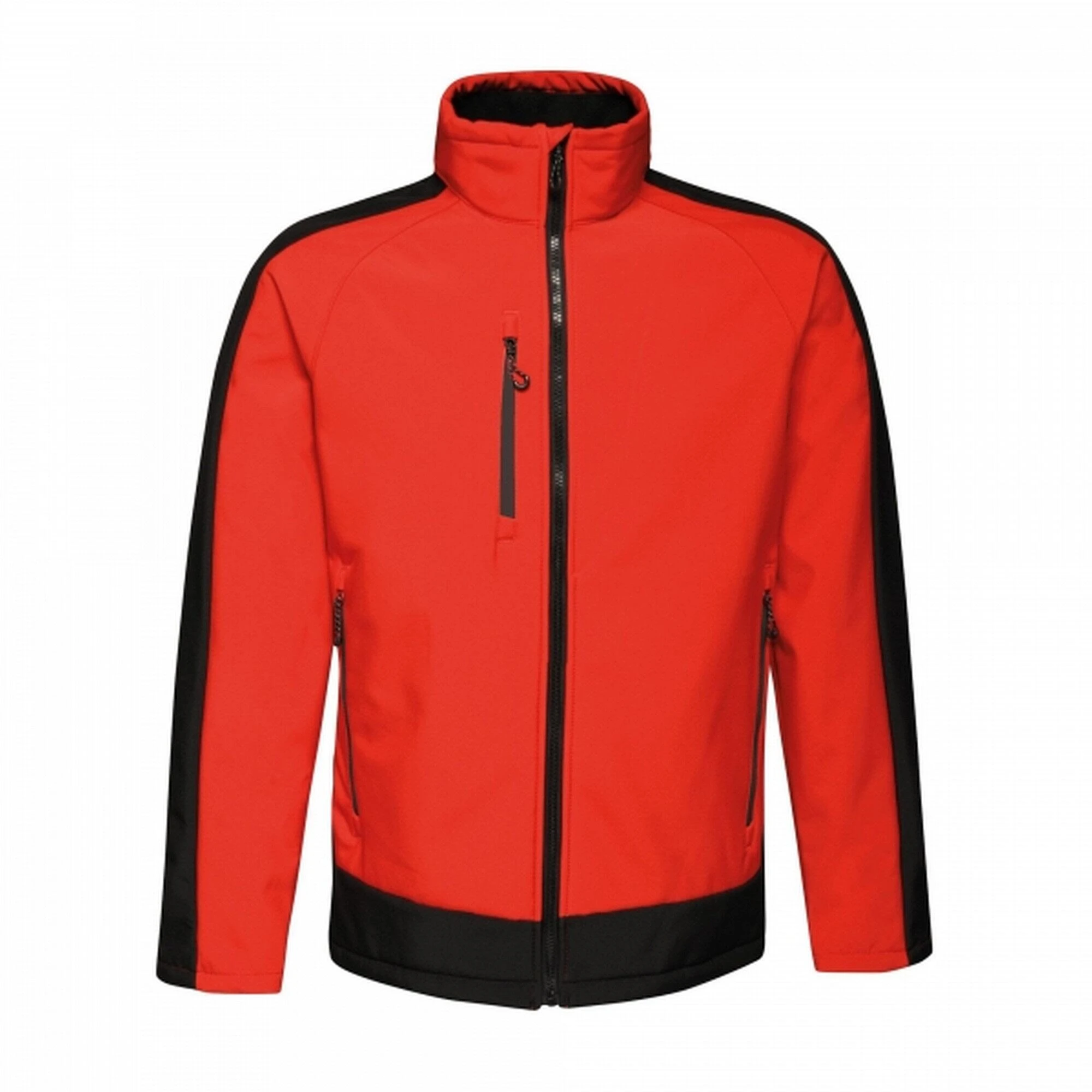 Regatta Mens Contrast 3 Layer Softshell Full Zip Jacket (Jet Black/Orient Red) 12 Regatta Mens Contrast 3 Layer Softshell Full Zip Jacket (Jet Black/Orient Red) - Image 10