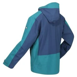 Regatta Mens Highton Stretch II Waterproof Jacket (Admiral Blue/Pacific Green) -jacket shop k877ca9a233d32a723bf372823ca34f84