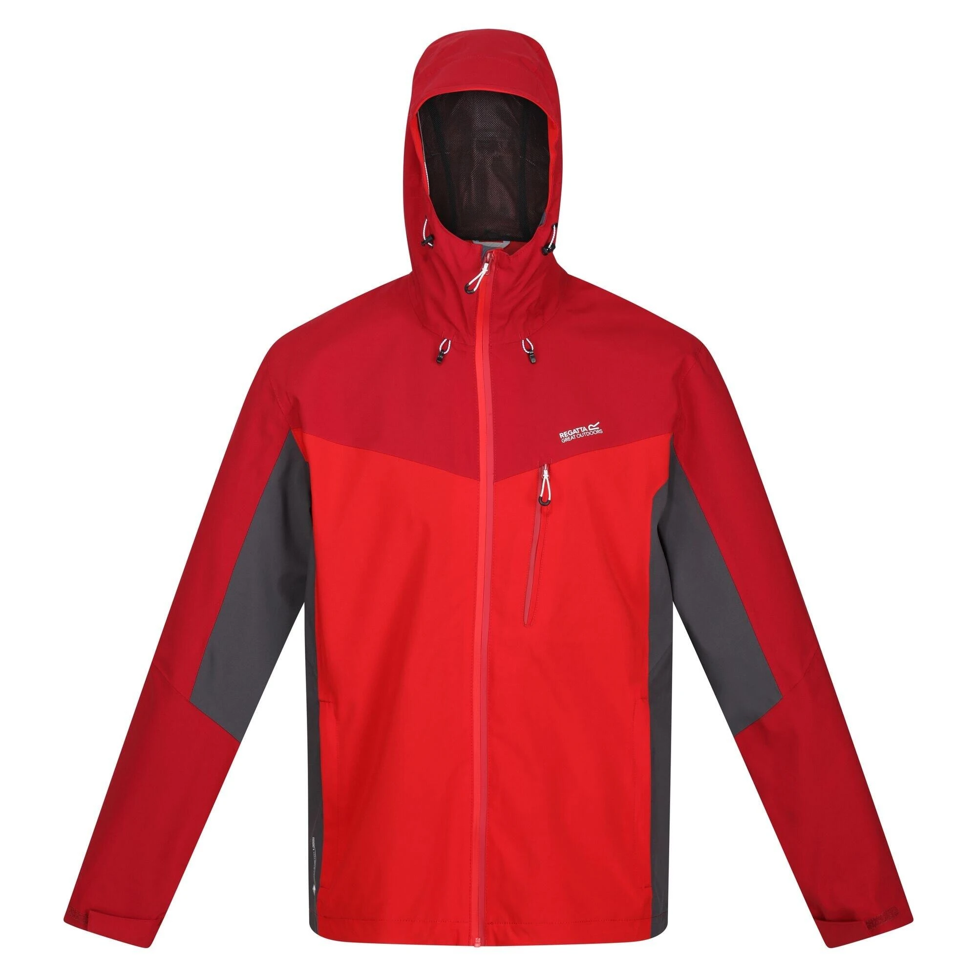 Regatta Mens Birchdale Waterproof Hooded Jacket (Fiery Red/Dynasty Blue) 12 Regatta Mens Birchdale Waterproof Hooded Jacket (Fiery Red/Dynasty Blue) - Image 10