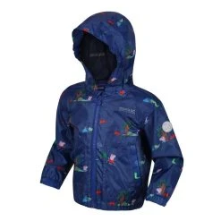 Regatta Childrens/Kids Muddy Puddle Peppa Pig Hooded Waterproof Jacket (Oxford Blue) -jacket shop k8b64ea9abb86b344d24646495687c5a9