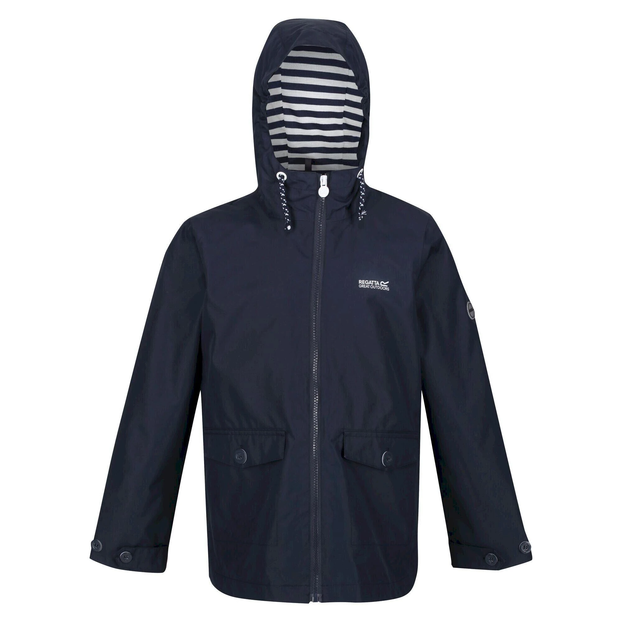 Regatta Childrens/Kids Belladonna Waterproof Jacket (Navy) 3 Regatta Childrens/Kids Belladonna Waterproof Jacket (Navy)