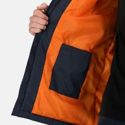 Regatta Mens Thermogen Heated Waterproof Jacket (Navy/Magma Orange) -jacket shop k8c44da80044653b285e61807f9489f09