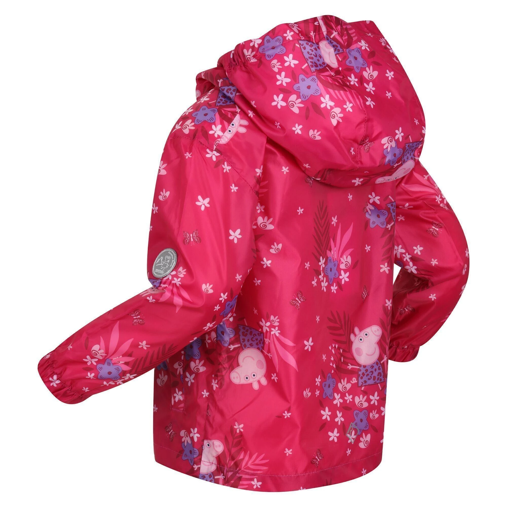 Regatta Childrens/Kids Peppa Pig Packaway Waterproof Jacket (Fusion Pink) 6 Regatta Childrens/Kids Peppa Pig Packaway Waterproof Jacket (Fusion Pink) - Image 4