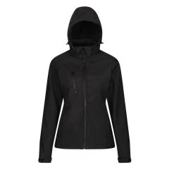Regatta Womens/Ladies Venturer Hooded Soft Shell Jacket (Black)