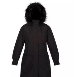 Regatta Womens/Ladies Shiloh Faux Fur Trim Parka (Black)