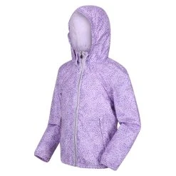 Regatta Girls Catkin Animal Print Waterproof Jacket (Pastel/Lilac) 9 Regatta Girls Catkin Animal Print Waterproof Jacket (Pastel/Lilac) -jacket shop k95f0f2a2a15ef9355fa48a9d3eab83f6
