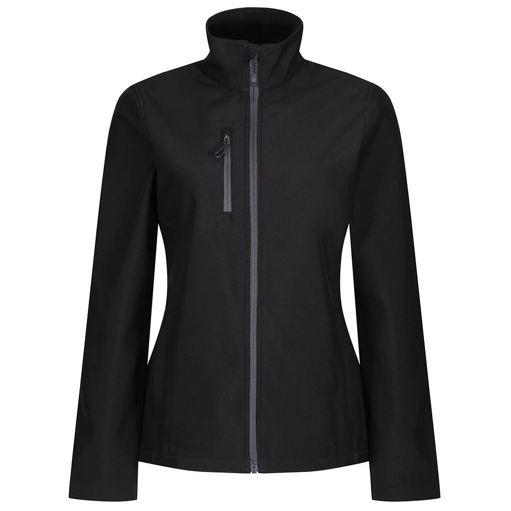 Regatta Womens/Ladies Honestly Made Recycled Soft Shell Jacket (Black) 3 Regatta Womens/Ladies Honestly Made Recycled Soft Shell Jacket (Black)