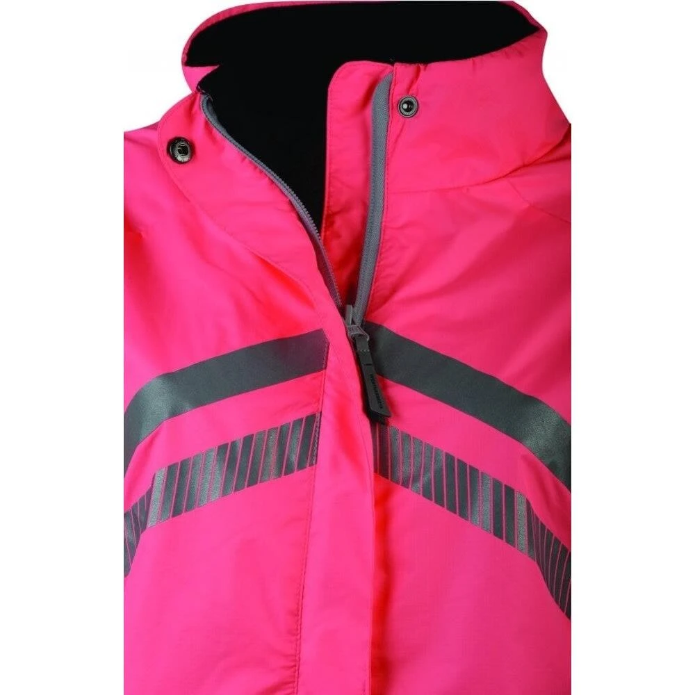 Weatherbeeta Unisex Adult Reflective Lightweight Waterproof Jacket (Hi Vis Pink) 6 Weatherbeeta Unisex Adult Reflective Lightweight Waterproof Jacket (Hi Vis Pink) - Image 4