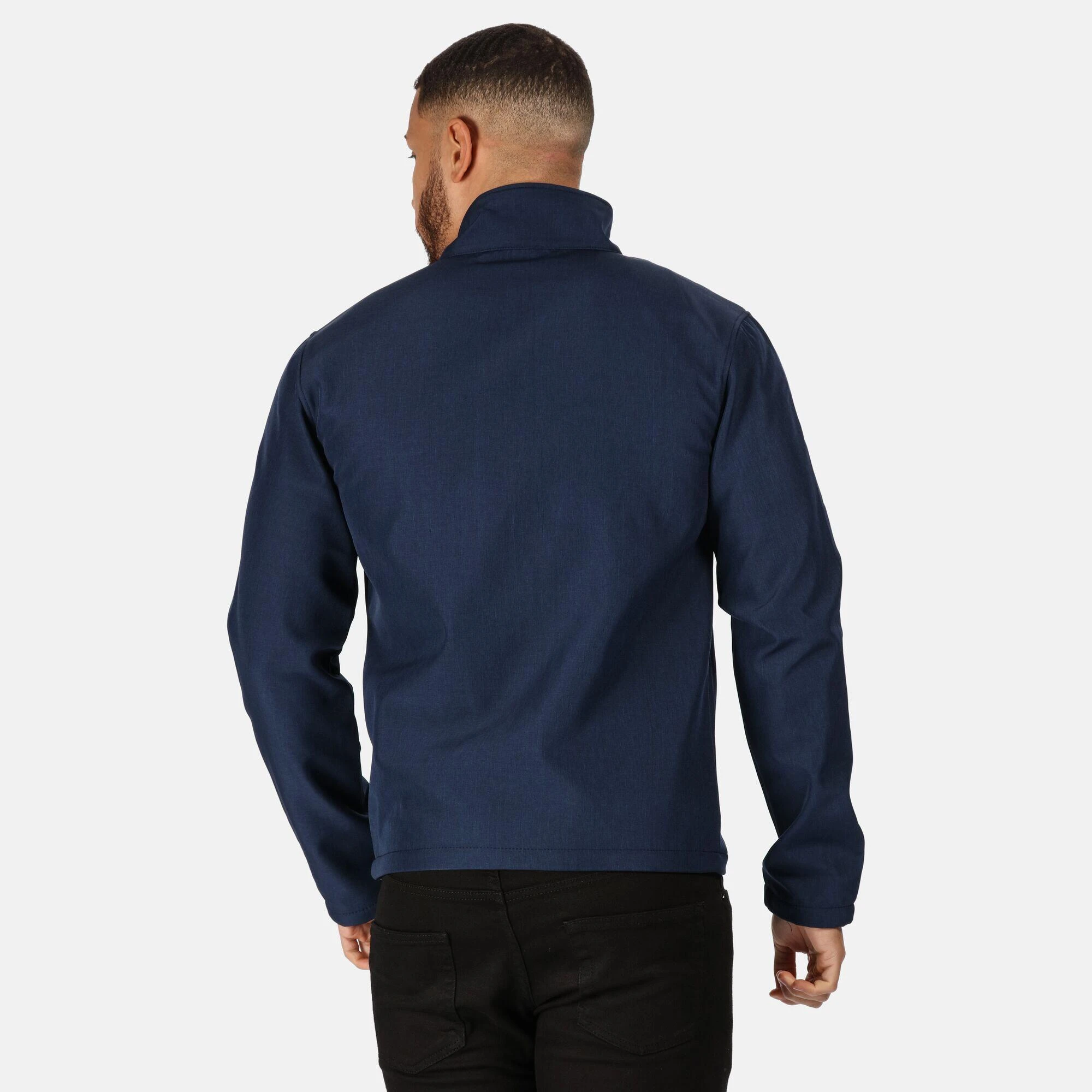 Regatta Mens Limestone Marl Soft Shell Jacket (Navy Marl) 4 Regatta Mens Limestone Marl Soft Shell Jacket (Navy Marl) - Image 2