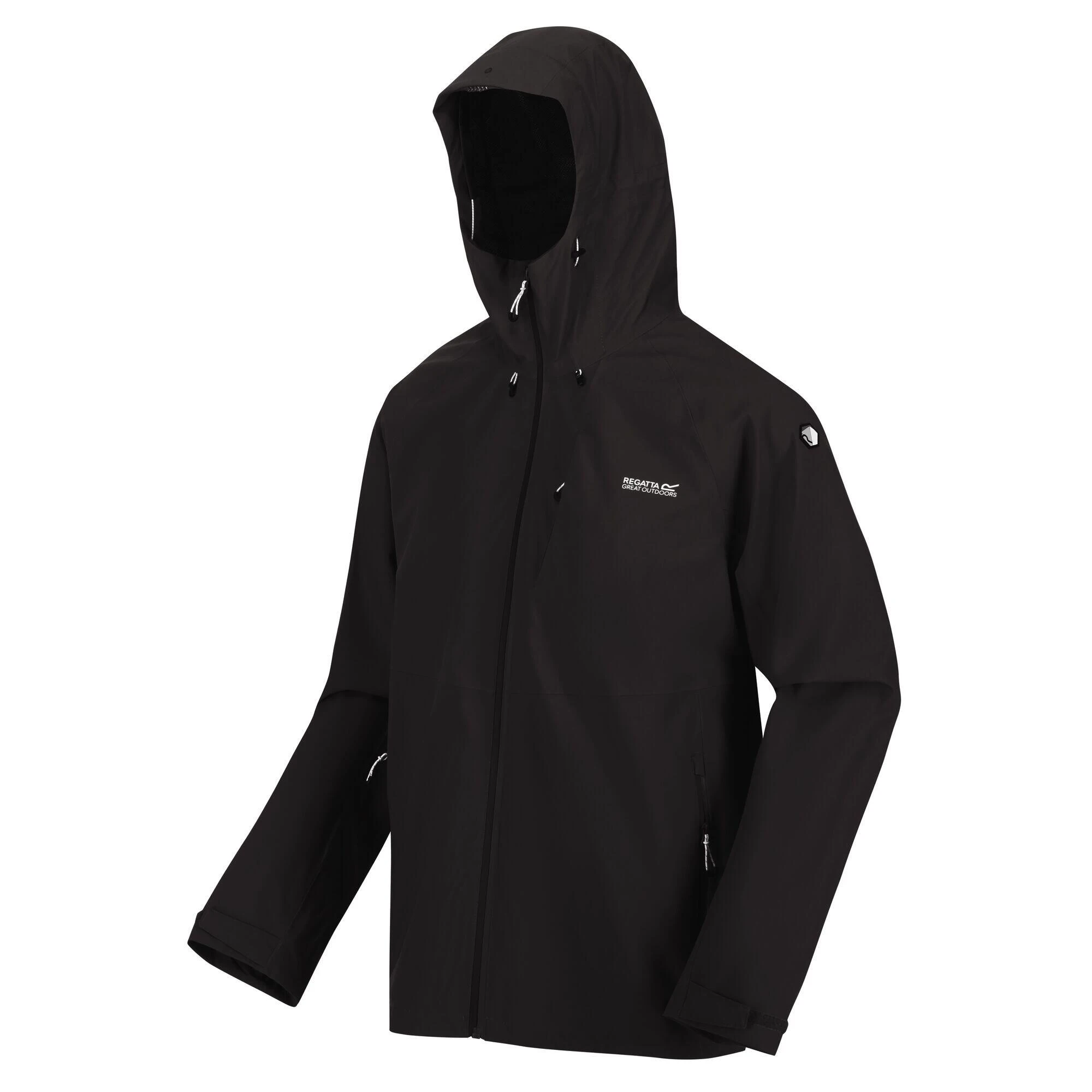 Regatta Mens Waterproof Jacket (Black) 6 Regatta Mens Waterproof Jacket (Black) - Image 4