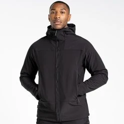 Craghoppers Mens Expert Hooded Active Soft Shell Jacket (Black) -jacket shop k9e2e4b090d544fdd26cf080a982a3d86