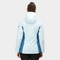 Regatta Womens/Ladies Highton Stretch II Waterproof Jacket (Ice Blue/Blue Sapphire) -jacket shop ka888cd4b31b1607ecc5ecdacac49f930