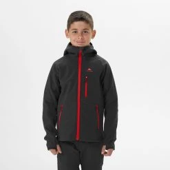 Quechua Kids’ Softshell Hiking Jacket - MH550 Black -jacket shop kaa018c7987c66272801e9068990daee4