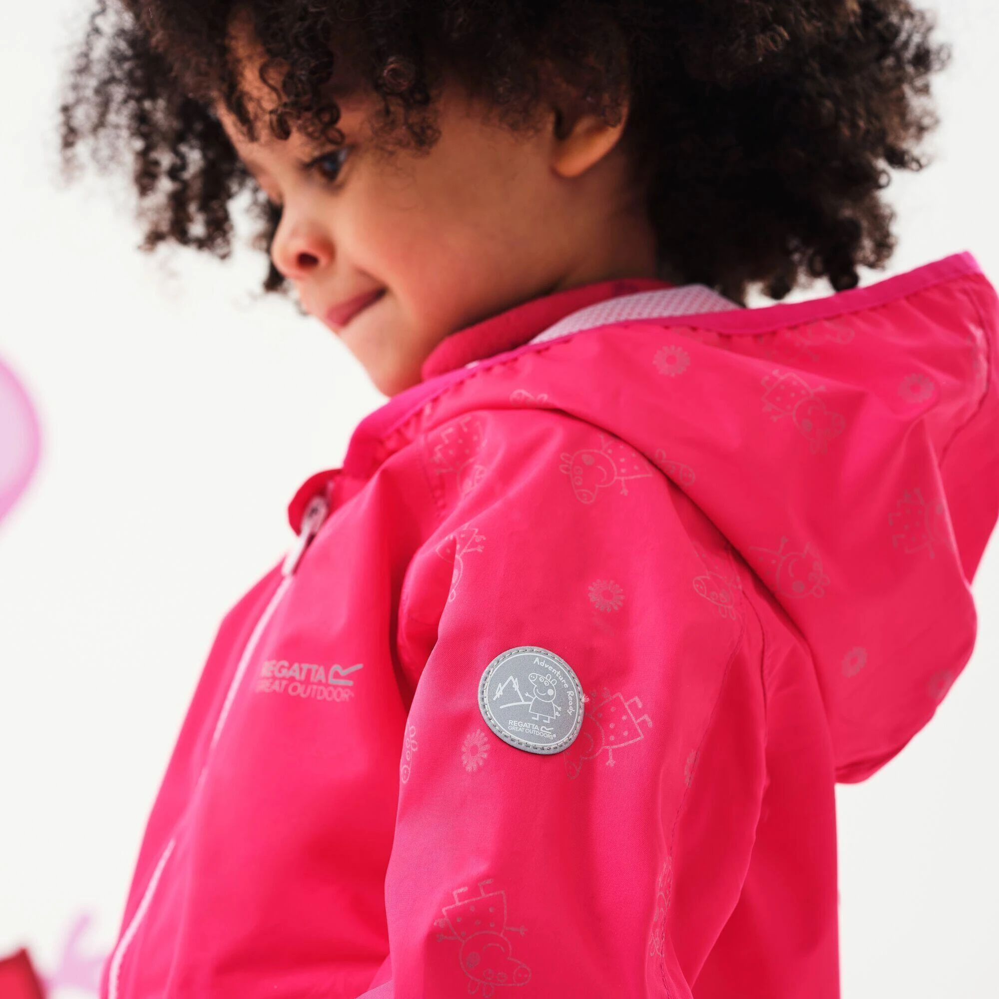 Regatta Childrens/Kids Waterproof Jacket (Bright Blush) 6 Regatta Childrens/Kids Waterproof Jacket (Bright Blush) - Image 4