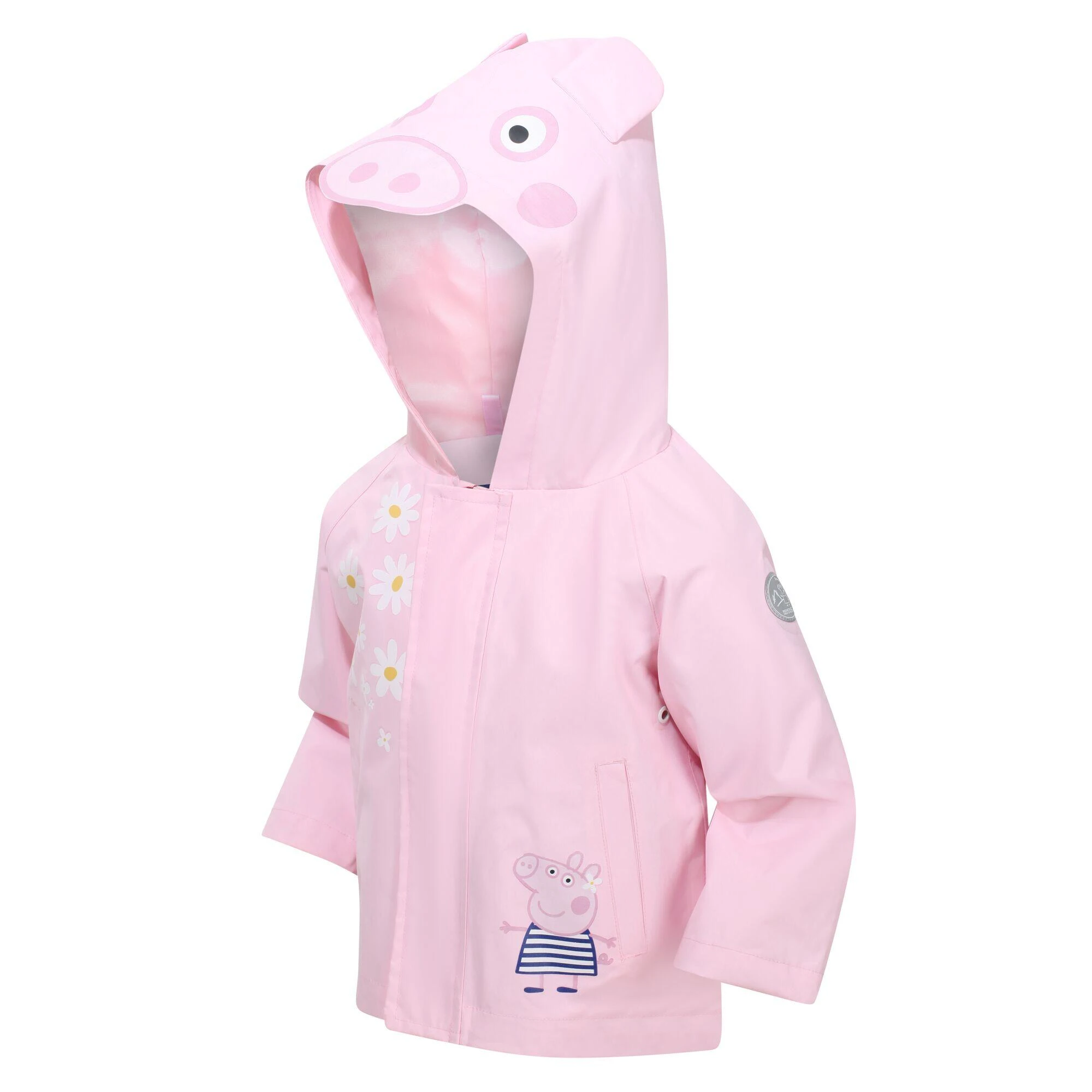 Regatta Childrens/Kids Peppa Pig Waterproof Jacket (Pink Mist) 5 Regatta Childrens/Kids Peppa Pig Waterproof Jacket (Pink Mist) - Image 3