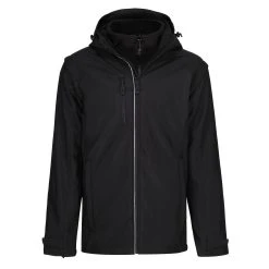 Regatta Mens Erasmus 4 In 1 Soft Shell Jacket (Black) -jacket shop kab29b8ec0fc06d0f802117052650a56f