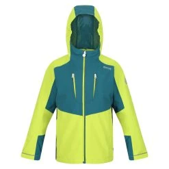 Regatta Childrens/Kids Highton III Waterproof Jacket (Black/India Grey) -jacket shop kaf717015d99f1330c68bdfedd5caa252