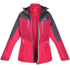 Regatta Womens/Ladies Carletta VII 2 In 1 Waterproof Jacket (Seal Grey/Amaranth Haze) 18 Regatta Womens/Ladies Carletta VII 2 In 1 Waterproof Jacket (Seal Grey/Amaranth Haze) -jacket shop kb492680b082f2e853fada865945c5e9e