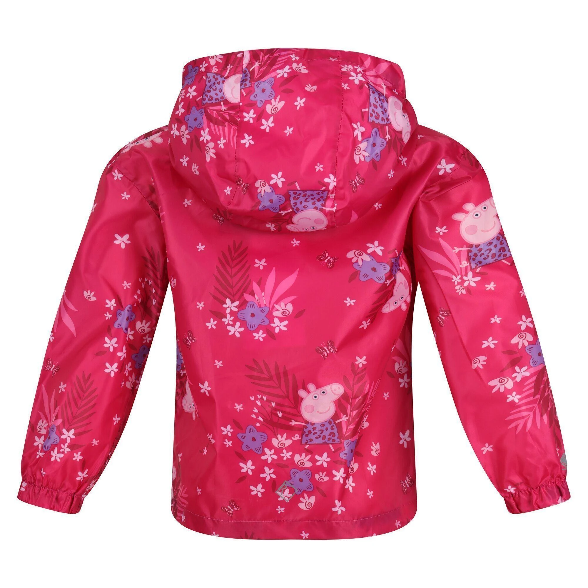 Regatta Childrens/Kids Peppa Pig Packaway Waterproof Jacket (Fusion Pink) 4 Regatta Childrens/Kids Peppa Pig Packaway Waterproof Jacket (Fusion Pink) - Image 2