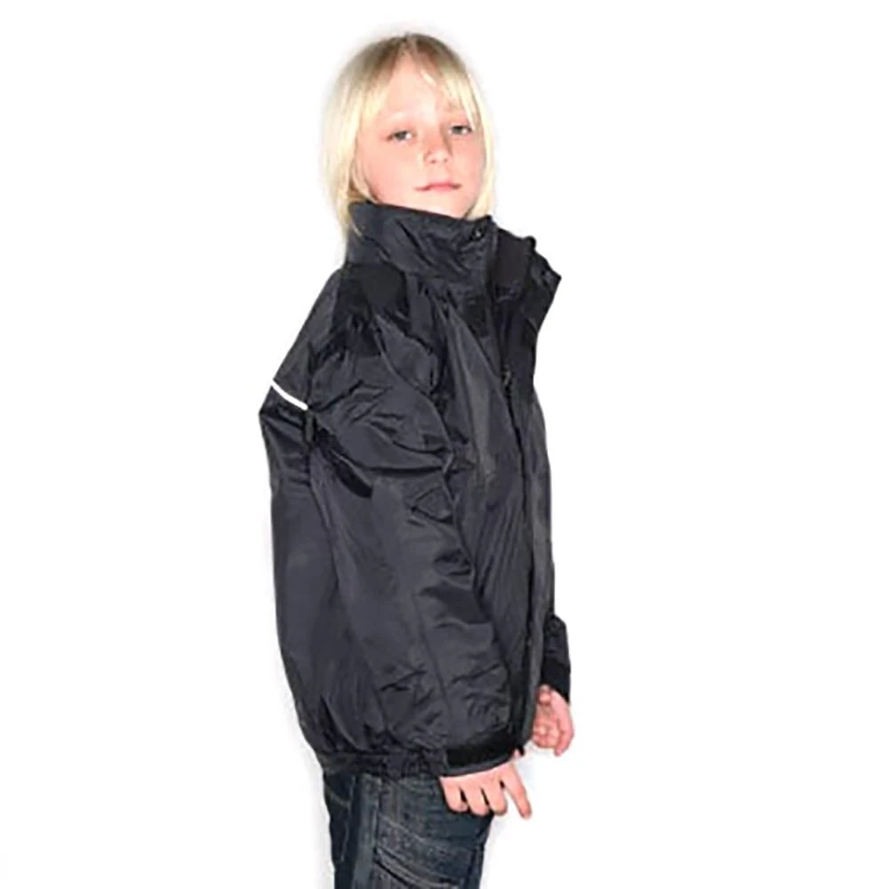 Regatta Kids/Childrens Waterproof Windproof Dover Jacket (Black/Ash) 6 Regatta Kids/Childrens Waterproof Windproof Dover Jacket (Black/Ash) - Image 4
