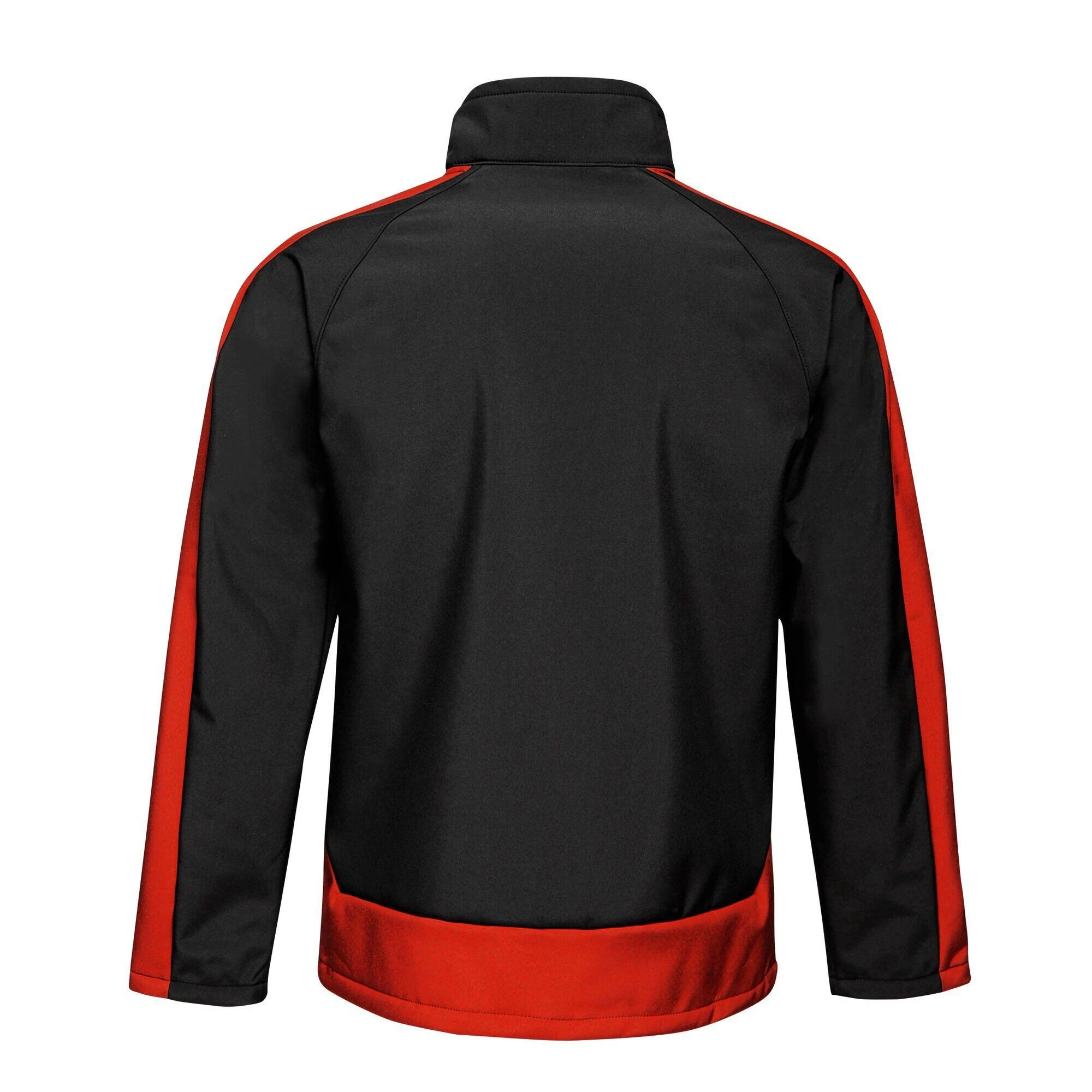 Regatta Mens Contrast 3 Layer Softshell Full Zip Jacket (Jet Black/Orient Red) 4 Regatta Mens Contrast 3 Layer Softshell Full Zip Jacket (Jet Black/Orient Red) - Image 2