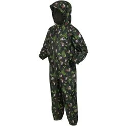 Regatta Childrens/Kids Peppa Pig Waterproof Puddle Suit (Dark Khaki)