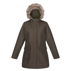 Regatta Womens/Ladies Sabinka Faux Fur Trim Parka (Slate Blue) -jacket shop kbeb7e8561002ea823644ce8c9c89bd5b