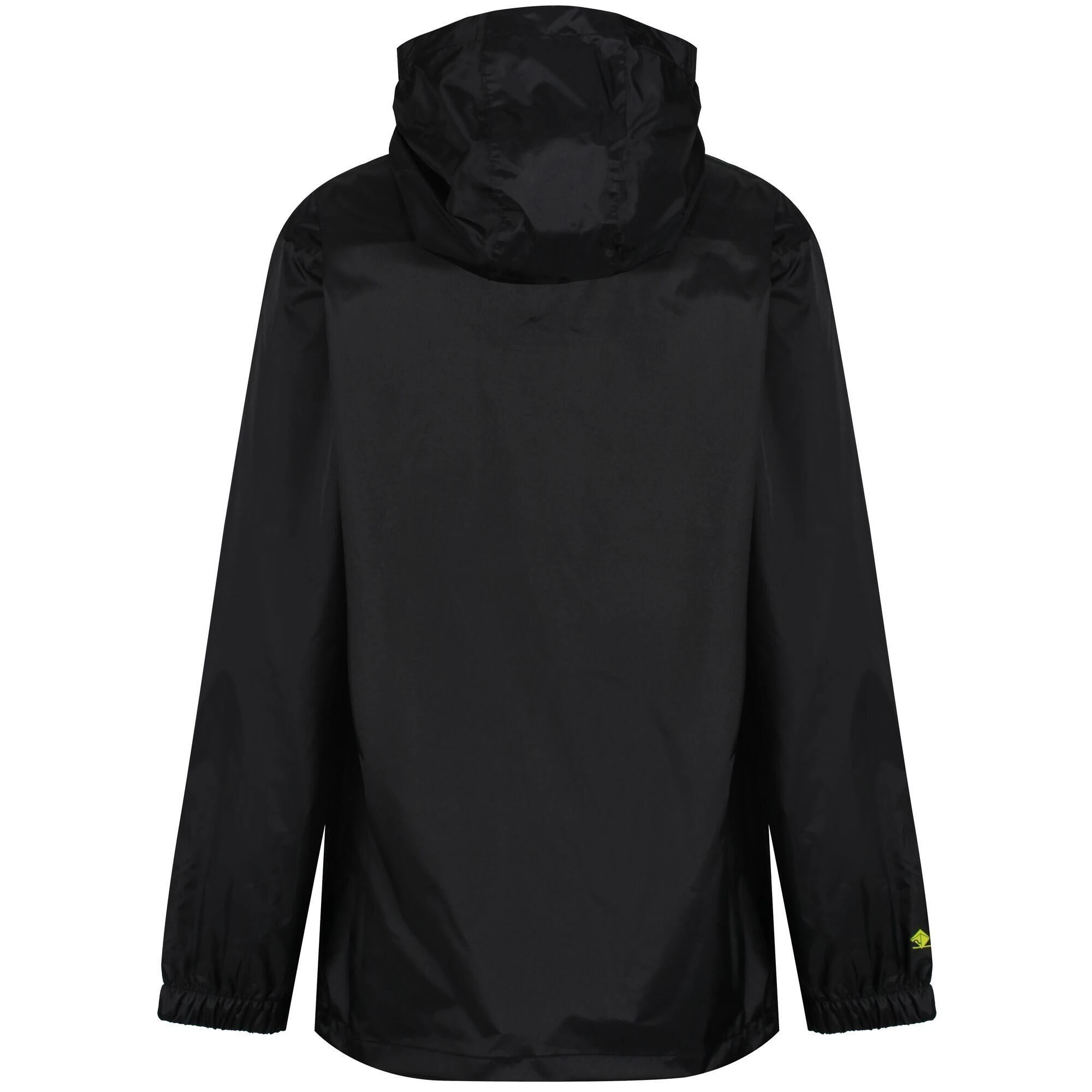Regatta Childrens/Kids Packaway Waterproof Jacket (Black) 4 Regatta Childrens/Kids Packaway Waterproof Jacket (Black) - Image 2