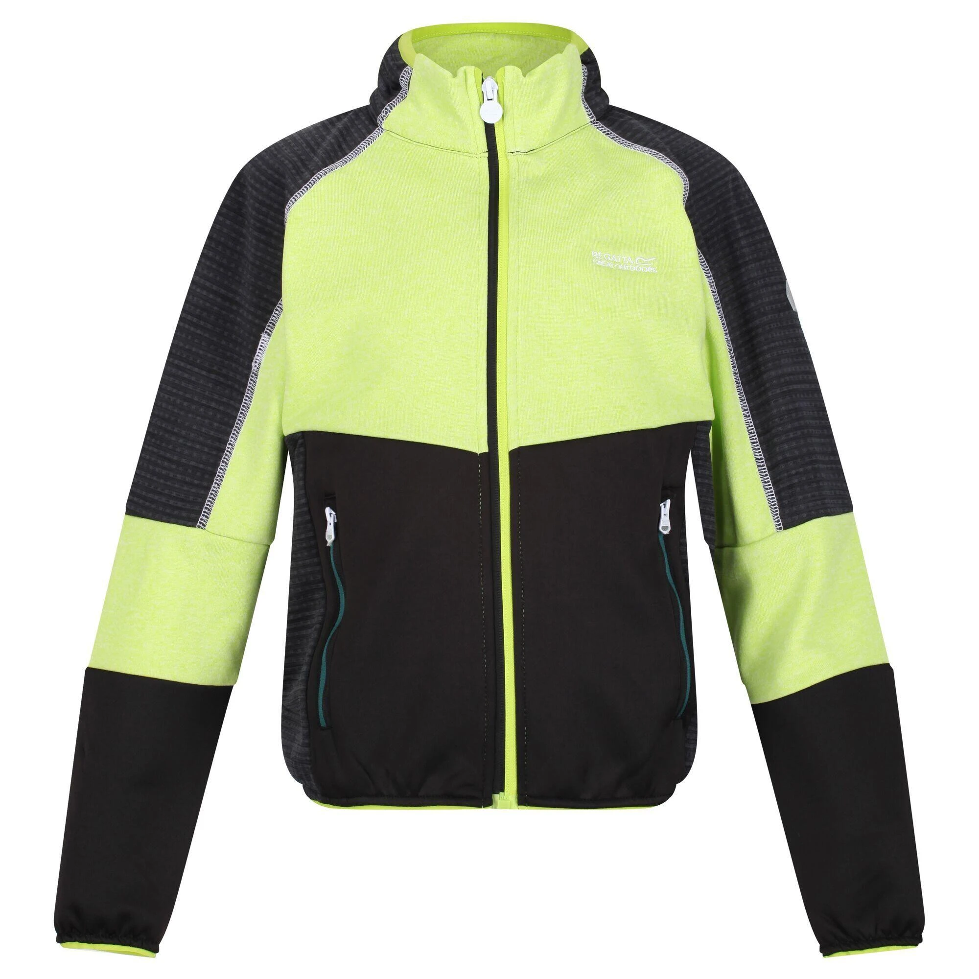 Regatta Childrens/Kids Oberon V Soft Shell Jacket (Bright Kiwi/Black) 3 Regatta Childrens/Kids Oberon V Soft Shell Jacket (Bright Kiwi/Black)