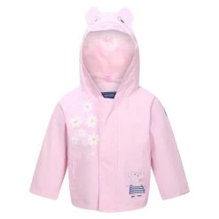 Regatta Childrens/Kids Peppa Pig Waterproof Jacket (Pink Mist)