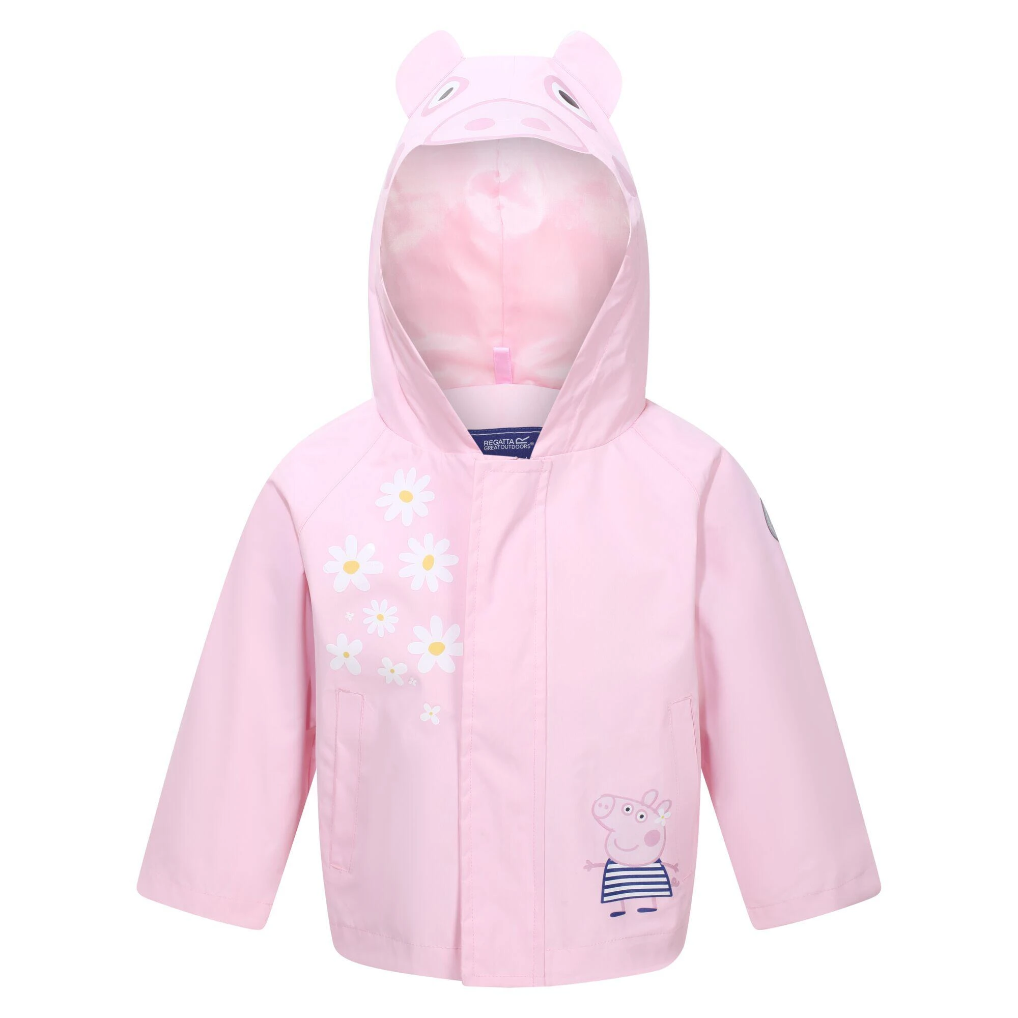 Regatta Childrens/Kids Peppa Pig Waterproof Jacket (Pink Mist) 3 Regatta Childrens/Kids Peppa Pig Waterproof Jacket (Pink Mist)
