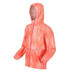 Regatta Childrens/Kids Bagley Gradient Packaway Waterproof Jacket (Neon Peach) -jacket shop kc18116d24b7f15fc1fb89fe1e15a11fc